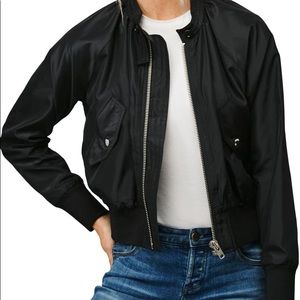 Free People Midnight Bomber Jacket size small
